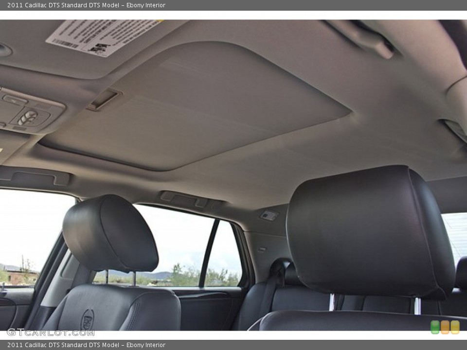 Ebony Interior Sunroof for the 2011 Cadillac DTS  #69801166
