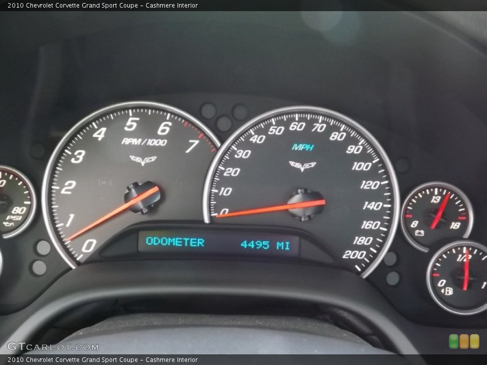Cashmere Interior Gauges for the 2010 Chevrolet Corvette Grand Sport Coupe #69802248