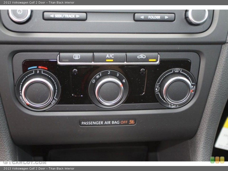Titan Black Interior Controls for the 2013 Volkswagen Golf 2 Door #69802479