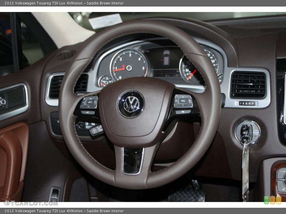 Saddle Brown Interior Steering Wheel for the 2013 Volkswagen Touareg TDI Lux 4XMotion #69803446