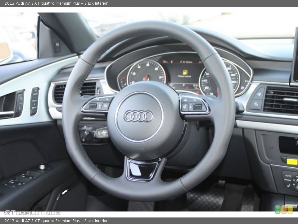Black Interior Steering Wheel for the 2013 Audi A7 3.0T quattro Premium Plus #69805159