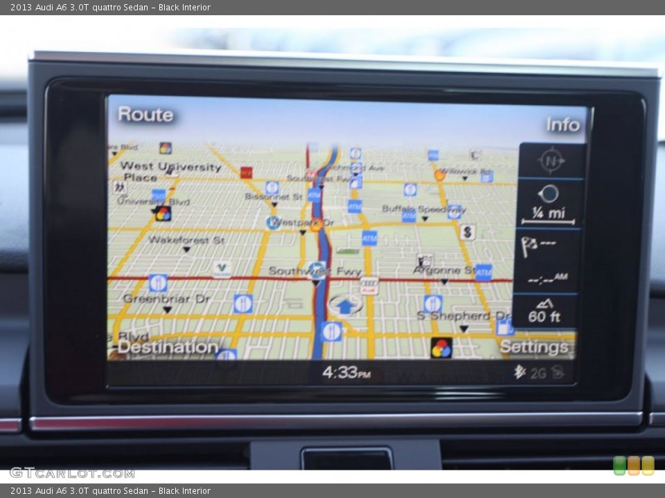 Black Interior Navigation for the 2013 Audi A6 3.0T quattro Sedan #69805435