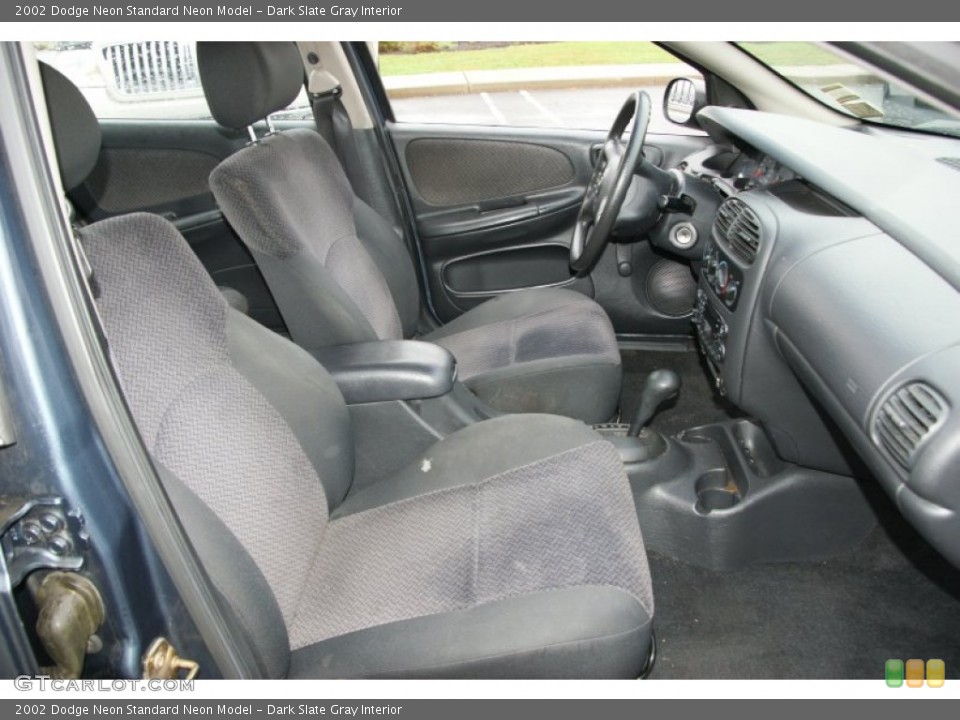 Dark Slate Gray Interior Front Seat for the 2002 Dodge Neon  #69808348