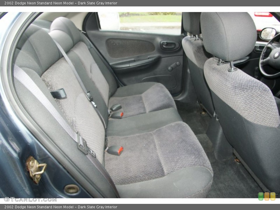 Dark Slate Gray Interior Rear Seat for the 2002 Dodge Neon  #69808375