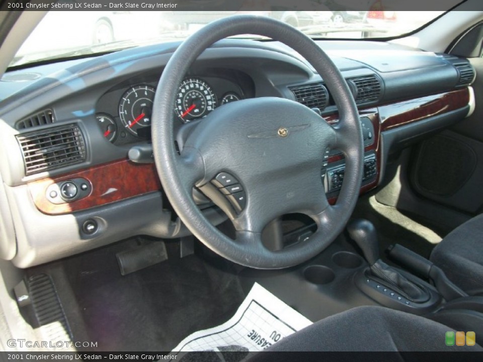 Dark Slate Gray Interior Steering Wheel for the 2001 Chrysler Sebring LX Sedan #69809575