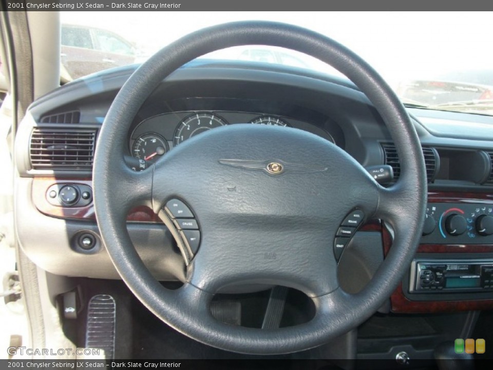 Dark Slate Gray Interior Steering Wheel for the 2001 Chrysler Sebring LX Sedan #69809620