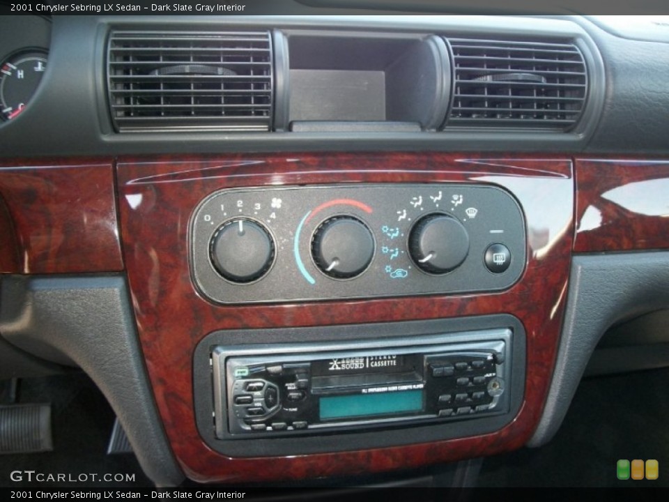 Dark Slate Gray Interior Controls for the 2001 Chrysler Sebring LX Sedan #69809637
