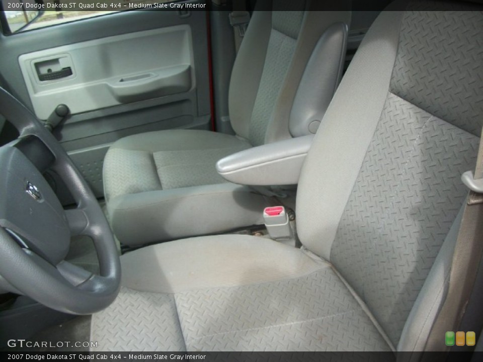 Medium Slate Gray Interior Front Seat for the 2007 Dodge Dakota ST Quad Cab 4x4 #69810490