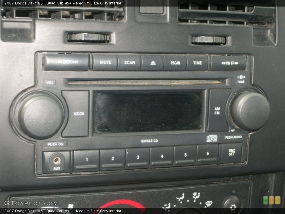 Medium Slate Gray Interior Audio System for the 2007 Dodge Dakota ST Quad Cab 4x4 #69810553