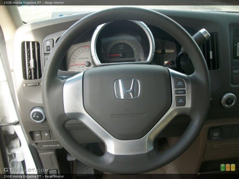 Beige Interior Steering Wheel for the 2008 Honda Ridgeline RT #69810883