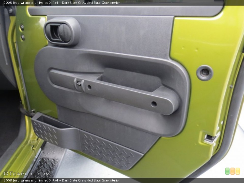 Dark Slate Gray/Med Slate Gray Interior Door Panel for the 2008 Jeep Wrangler Unlimited X 4x4 #69811366