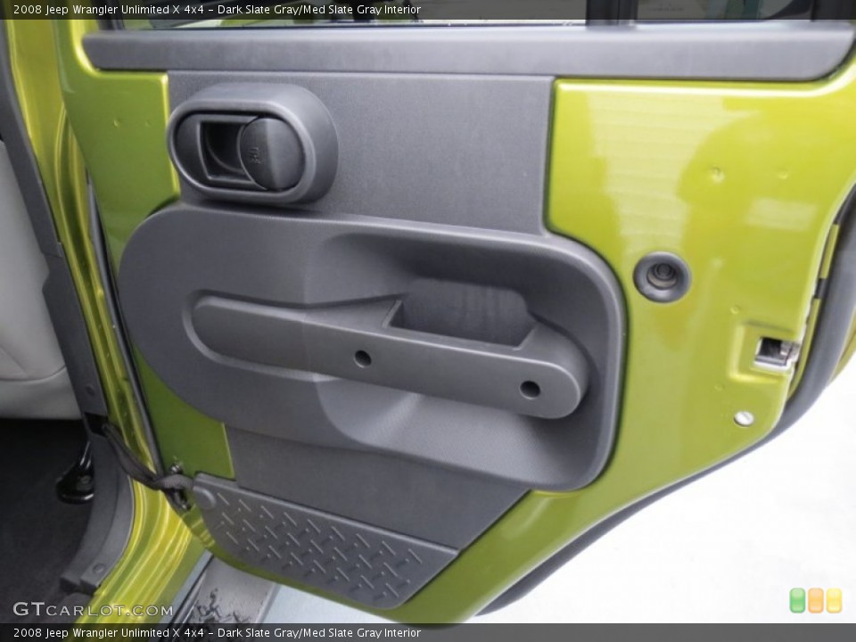 Dark Slate Gray/Med Slate Gray Interior Door Panel for the 2008 Jeep Wrangler Unlimited X 4x4 #69811393