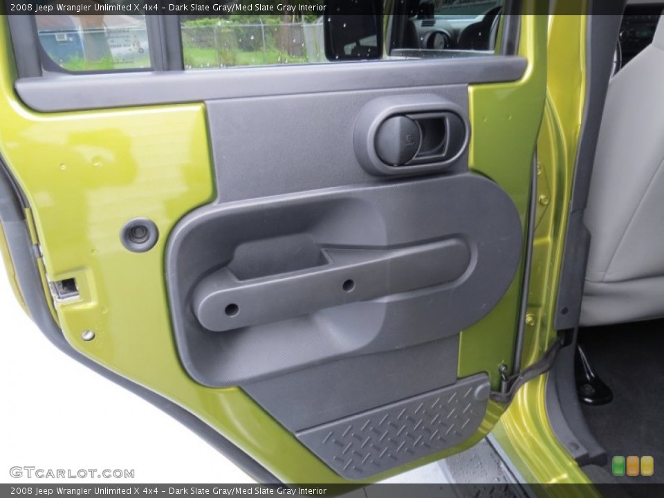 Dark Slate Gray/Med Slate Gray Interior Door Panel for the 2008 Jeep Wrangler Unlimited X 4x4 #69811431