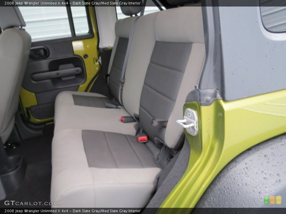 Dark Slate Gray/Med Slate Gray Interior Rear Seat for the 2008 Jeep Wrangler Unlimited X 4x4 #69811438