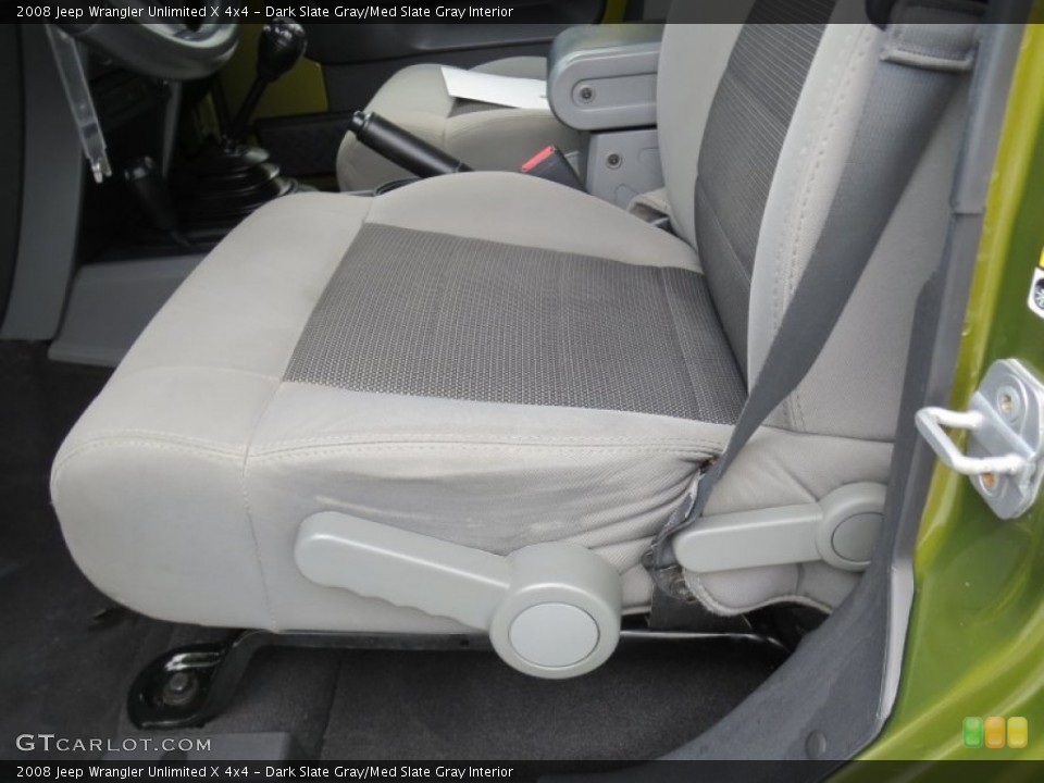 Dark Slate Gray/Med Slate Gray Interior Front Seat for the 2008 Jeep Wrangler Unlimited X 4x4 #69811465
