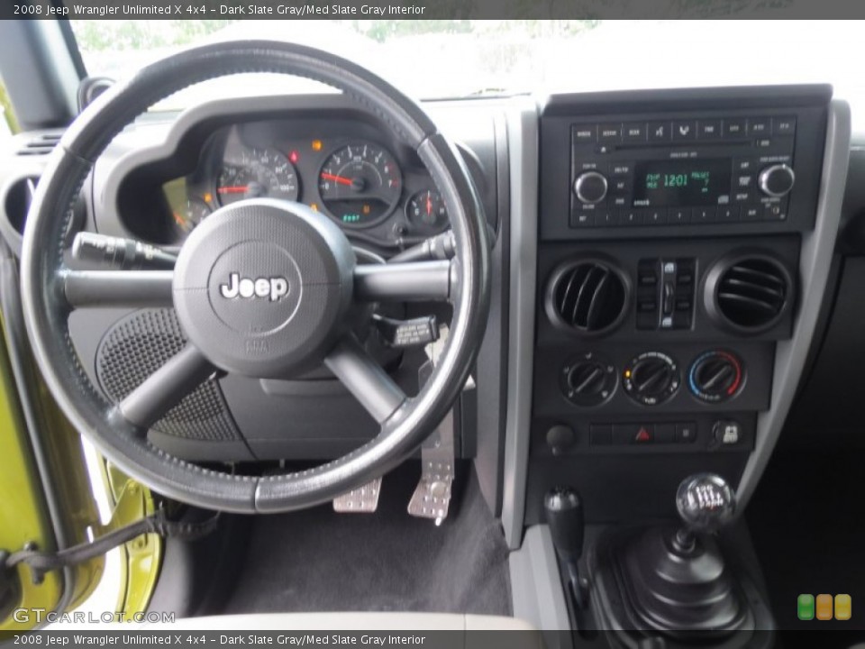 Dark Slate Gray/Med Slate Gray Interior Dashboard for the 2008 Jeep Wrangler Unlimited X 4x4 #69811474