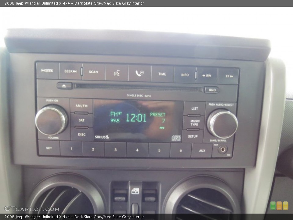 Dark Slate Gray/Med Slate Gray Interior Audio System for the 2008 Jeep Wrangler Unlimited X 4x4 #69811483