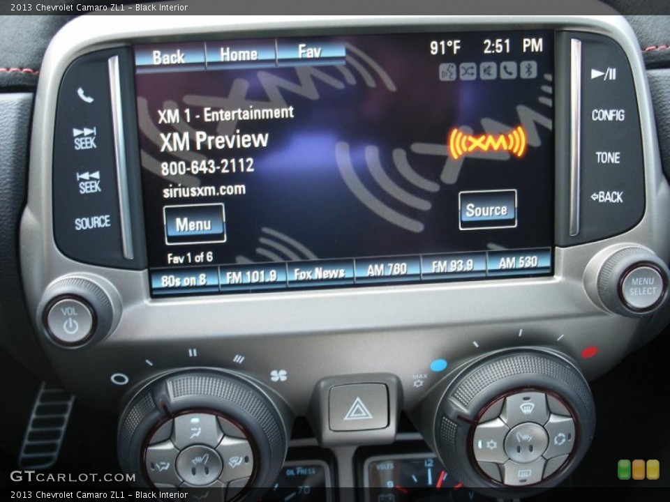 Black Interior Controls for the 2013 Chevrolet Camaro ZL1 #69811825