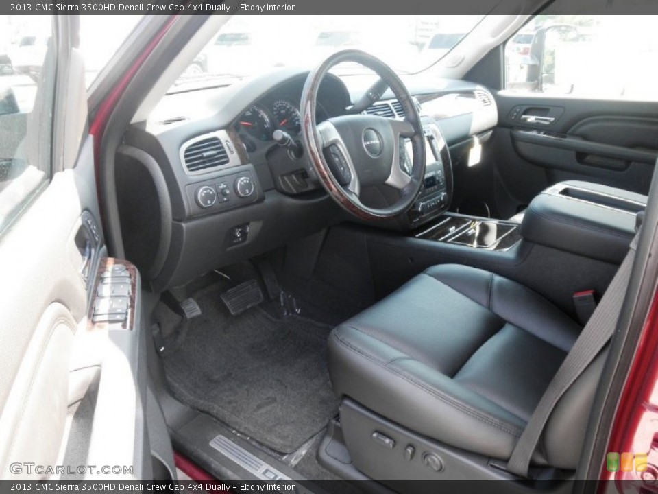 Ebony Interior Photo for the 2013 GMC Sierra 3500HD Denali Crew Cab 4x4 Dually #69812425