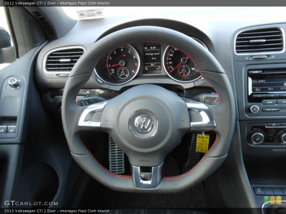 Interlagos Plaid Cloth Interior Steering Wheel for the 2013 Volkswagen GTI 2 Door #69813946