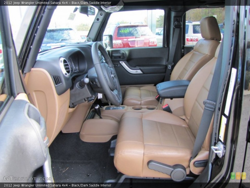 Black/Dark Saddle Interior Photo for the 2012 Jeep Wrangler Unlimited Sahara 4x4 #69818947
