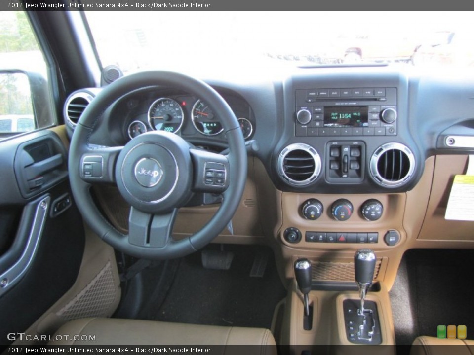 Black/Dark Saddle Interior Dashboard for the 2012 Jeep Wrangler Unlimited Sahara 4x4 #69818981