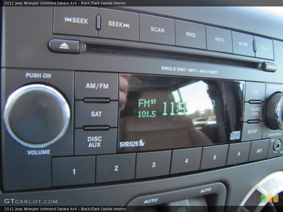 Black/Dark Saddle Interior Audio System for the 2012 Jeep Wrangler Unlimited Sahara 4x4 #69819007