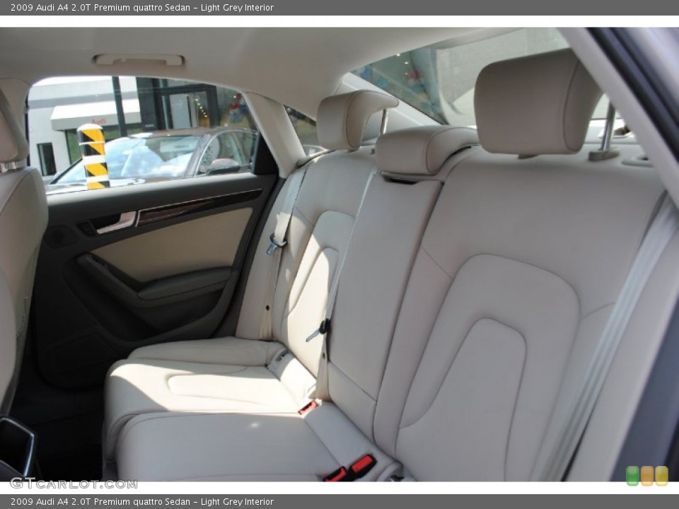 Light Grey Interior Rear Seat for the 2009 Audi A4 2.0T Premium quattro Sedan #69821629