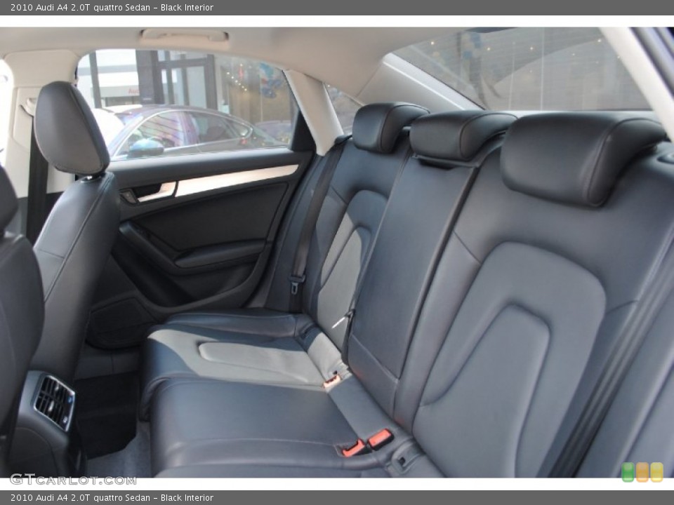 Black Interior Rear Seat for the 2010 Audi A4 2.0T quattro Sedan #69821776