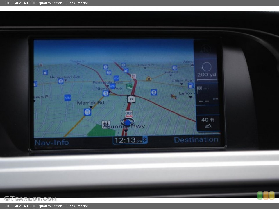 Black Interior Navigation for the 2010 Audi A4 2.0T quattro Sedan #69821794