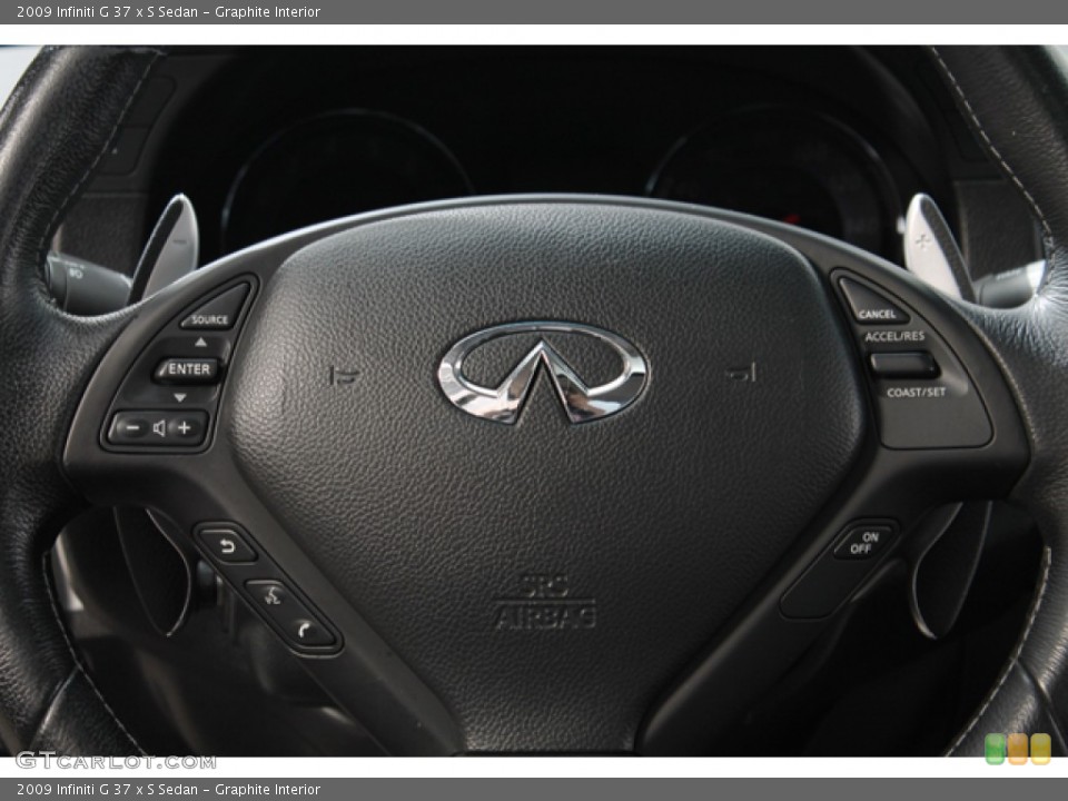 Graphite Interior Steering Wheel for the 2009 Infiniti G 37 x S Sedan #69825391