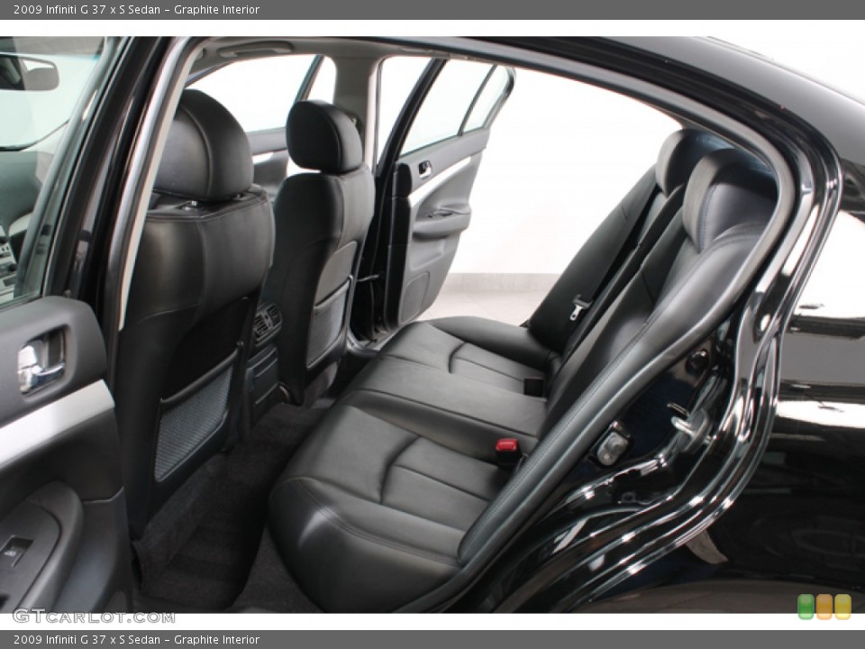 Graphite Interior Rear Seat for the 2009 Infiniti G 37 x S Sedan #69825499