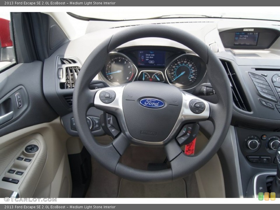 Medium Light Stone Interior Steering Wheel for the 2013 Ford Escape SE 2.0L EcoBoost #69832015