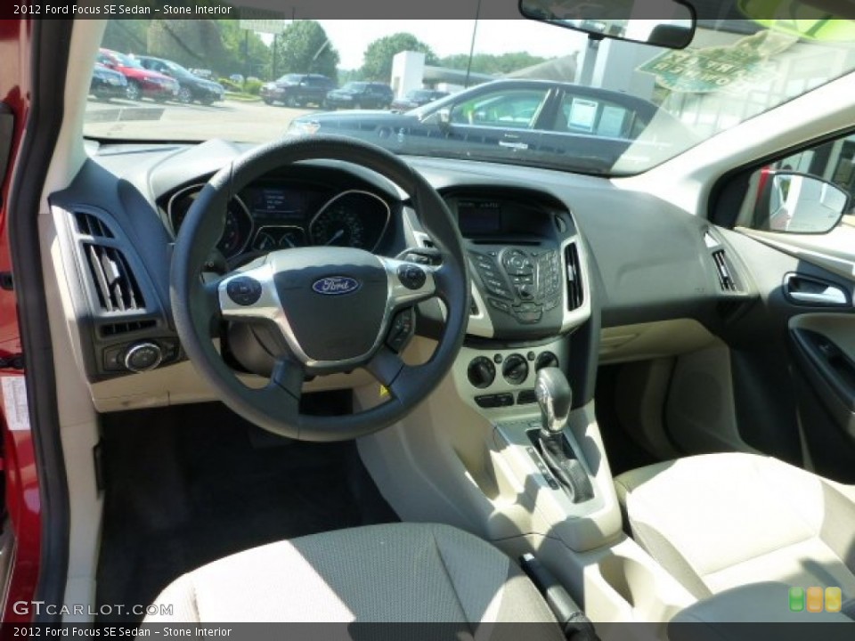 Stone Interior Prime Interior for the 2012 Ford Focus SE Sedan #69832785