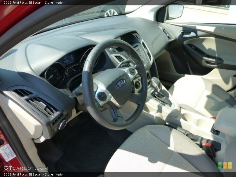 Stone Interior Prime Interior for the 2012 Ford Focus SE Sedan #69832801