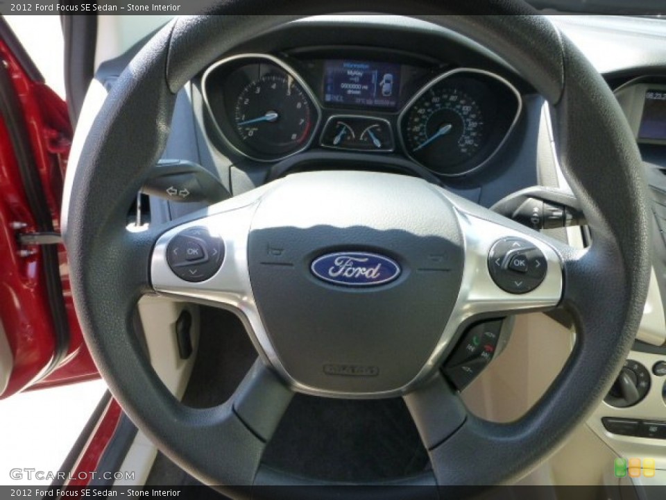 Stone Interior Steering Wheel for the 2012 Ford Focus SE Sedan #69832810