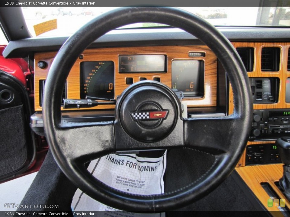 Gray Interior Steering Wheel for the 1989 Chevrolet Corvette Convertible #69838168