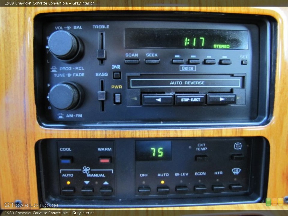 Gray Interior Audio System for the 1989 Chevrolet Corvette Convertible #69838189