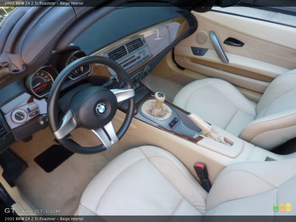 Beige Interior Prime Interior for the 2003 BMW Z4 2.5i Roadster #69839038