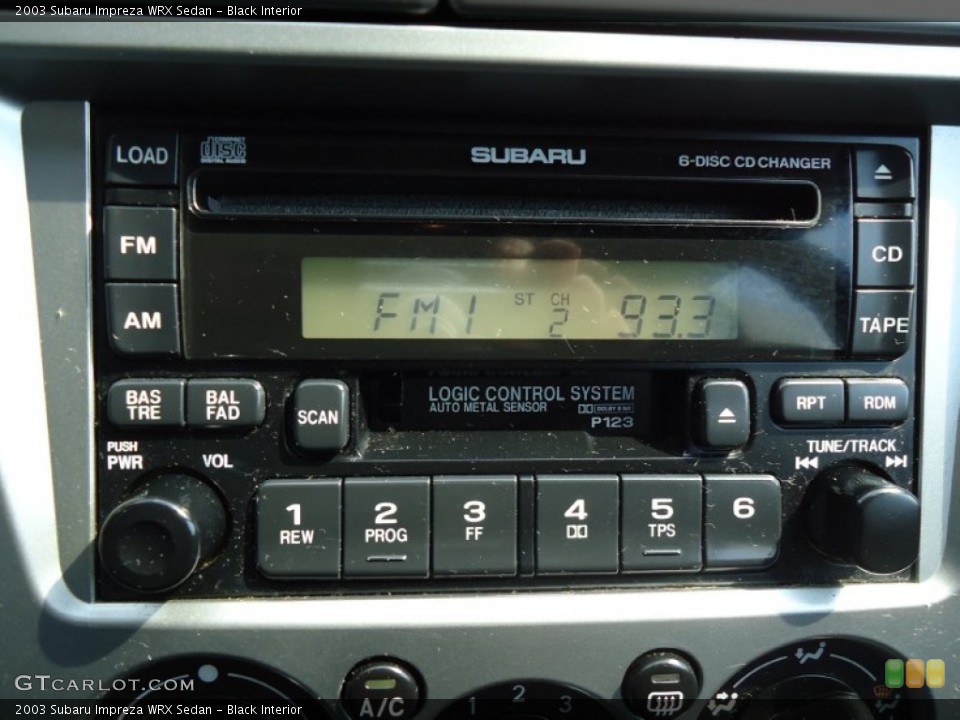 Black Interior Audio System for the 2003 Subaru Impreza WRX Sedan #69842406