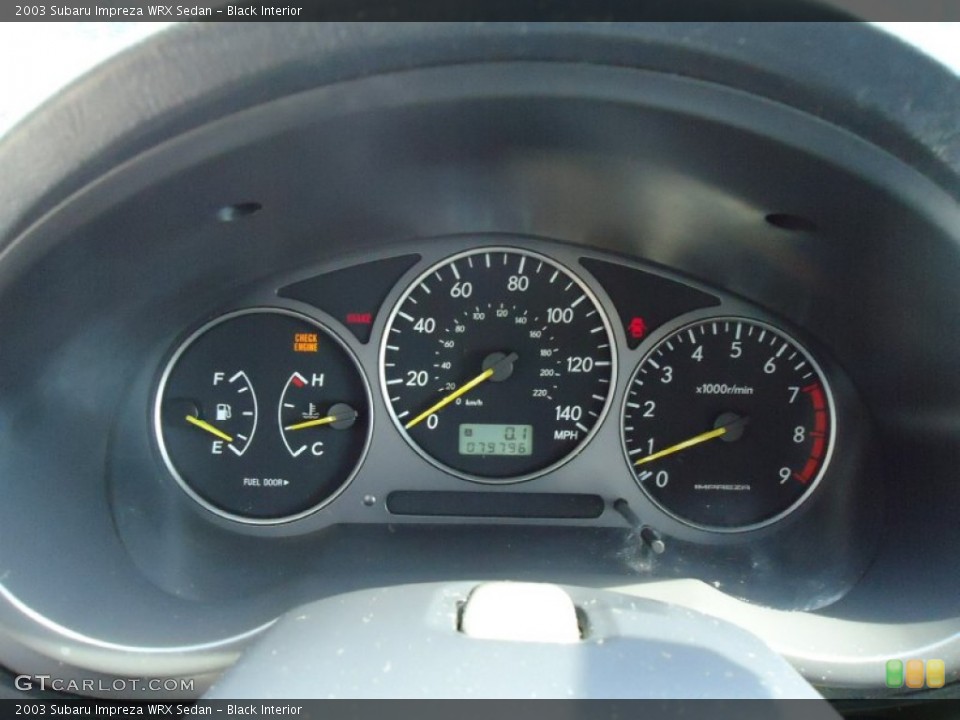 Black Interior Gauges for the 2003 Subaru Impreza WRX Sedan #69842431