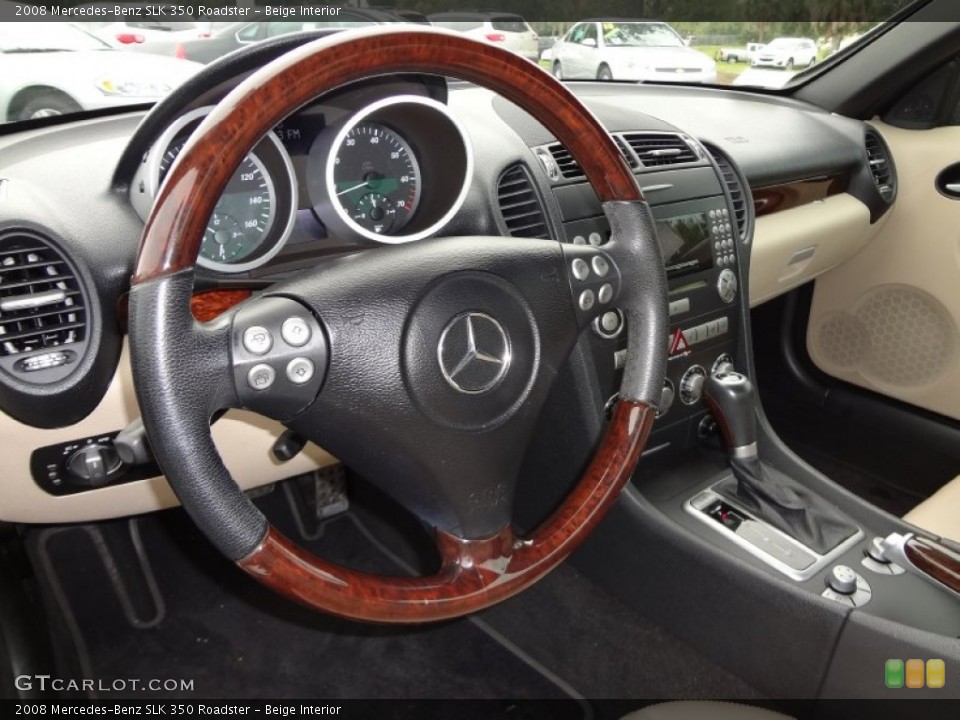 Beige Interior Steering Wheel for the 2008 Mercedes-Benz SLK 350 Roadster #69843097