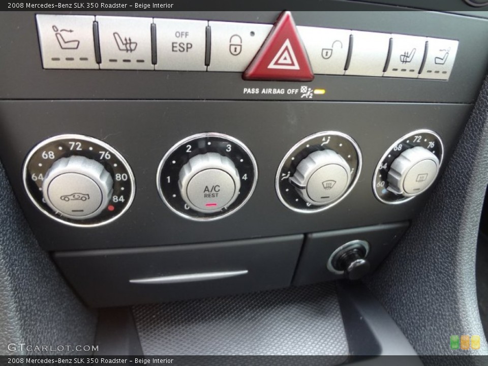 Beige Interior Controls for the 2008 Mercedes-Benz SLK 350 Roadster #69843235