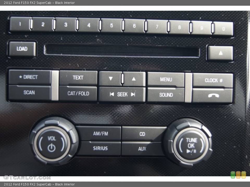Black Interior Controls for the 2012 Ford F150 FX2 SuperCab #69844156