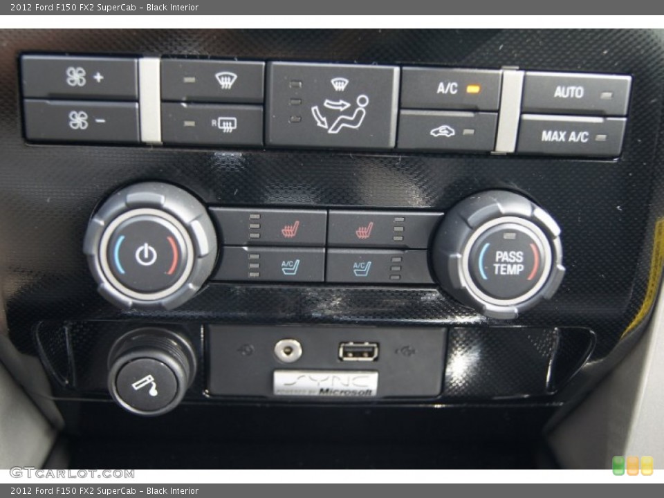 Black Interior Controls for the 2012 Ford F150 FX2 SuperCab #69844165