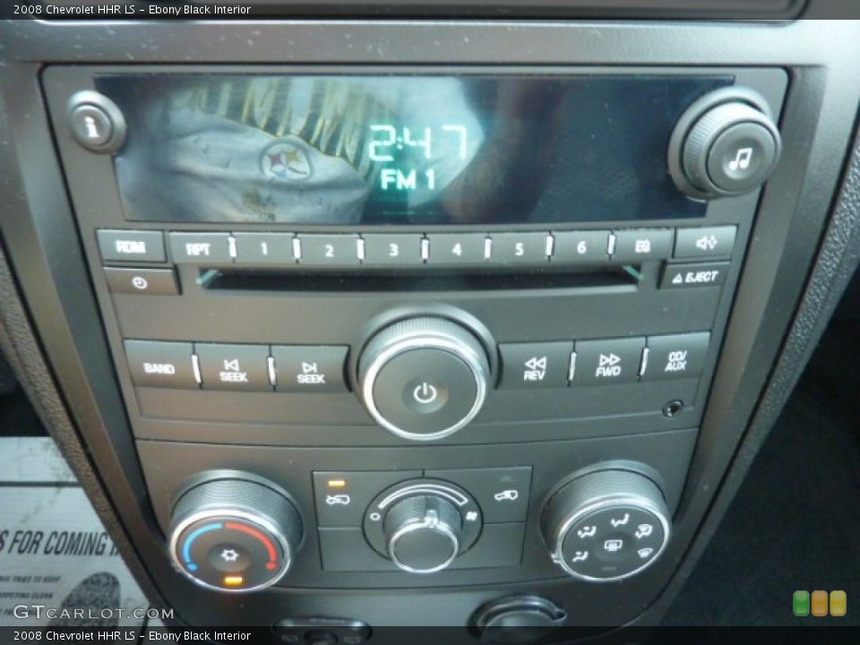 Ebony Black Interior Controls for the 2008 Chevrolet HHR LS #69845857