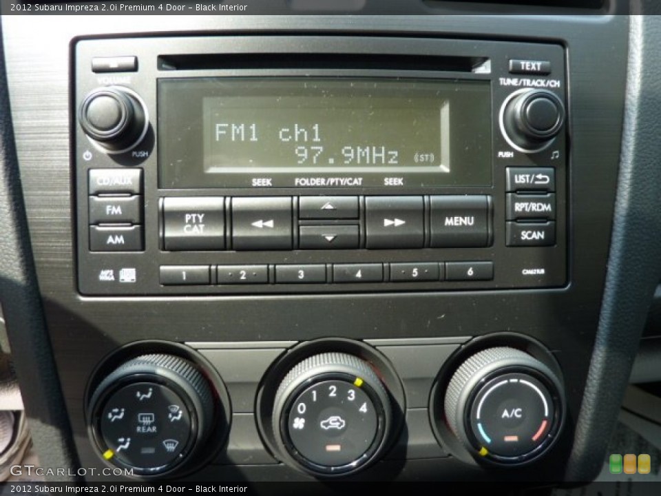 Black Interior Audio System for the 2012 Subaru Impreza 2.0i Premium 4 Door #69849238