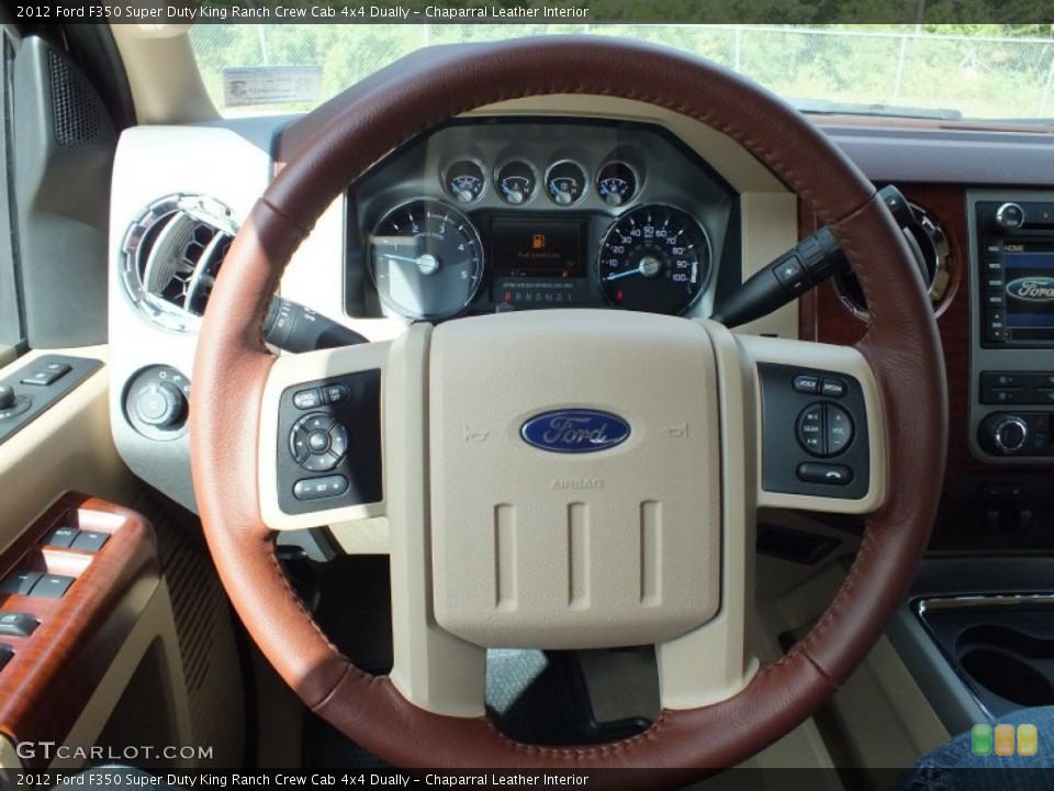 Chaparral Leather Interior Steering Wheel for the 2012 Ford F350 Super Duty King Ranch Crew Cab 4x4 Dually #69849634