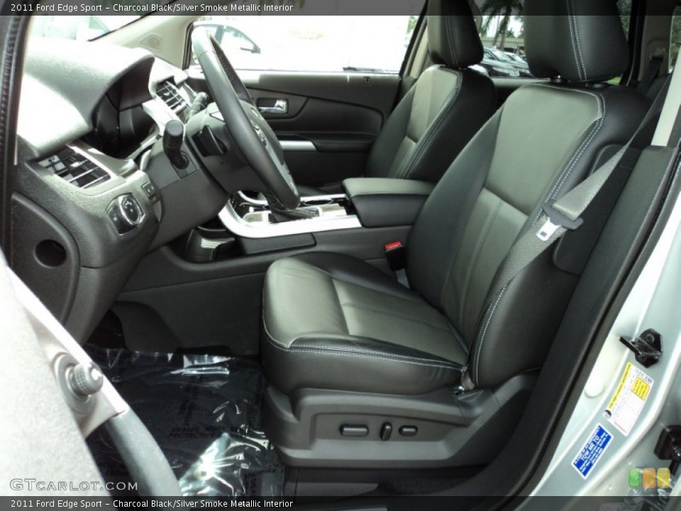 Charcoal Black/Silver Smoke Metallic Interior Front Seat for the 2011 Ford Edge Sport #69850159