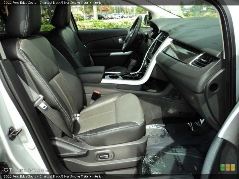 Charcoal Black/Silver Smoke Metallic Interior Front Seat for the 2011 Ford Edge Sport #69850174